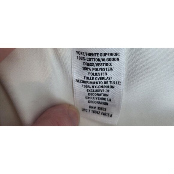 INFANT GIRLS 18M CARTER'S IVORY Holiday Christmas Dress Baptism Dressy Wedding - Picture 5 of 5